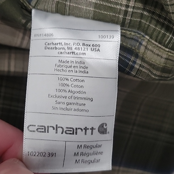 Carhartt Men's Button Down, Relaxed Fit. SZ M - Picture 5 of 5